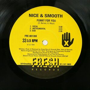 米 NICE & SMOOTH/FUNKY FOR YOU/FRESH FRE80139 12の画像2