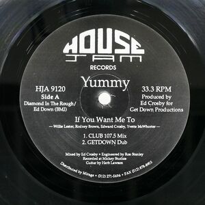 YUMMY/IF YOU WANT ME TO/HOUSE JAM HJA9120 12