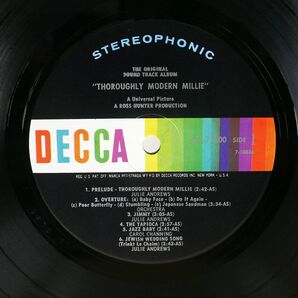 米 OST/THOROUGHLY MODERN MILLIE - THE ORIGINAL SOUND TRACK ALBUM/DECCA DL71500 LPの画像2