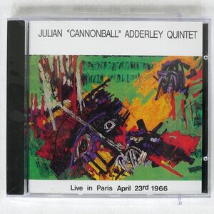 JULIAN CANNONBALL ADDERLEY QUINTET/LIVE IN PARIS APRIL 23RD 1966/ULYSSE MUSIQUE AROC CD 1007 CD □