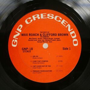 CLIFFORD BROWN AND MAX ROACH/BEST OF IN CONCERT/GNP CRESCENDO GNPS18 LPの画像2