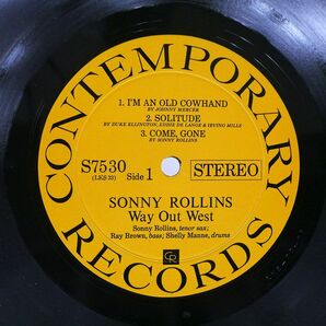 SONNY ROLLINS/WAY OUT WEST/CONTEMPORARY S7530 LPの画像2