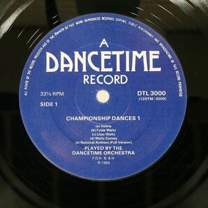 DANCETIME ORCHESTRA/MUSIC FOR OLD TIME CHAMPIONSHIP DANCES/DANCE TIME DTL3000 LPの画像2