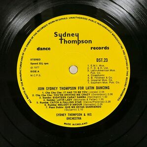 SYDNEY THOMPSON/JOIN FOR LATIN DANCING/SYDNEY THOMPSON DANCE RECORDS DST 23 LPの画像2