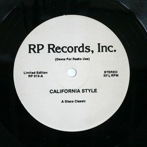 米 ブート EDDY GRANT/CALIFORNIA STYLE / DON’T TURN YOUR BACK/RP RECORDS, INC. RP013 12