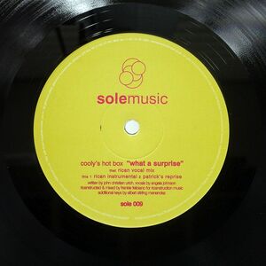 英 COOLY’S HOT BOX/WHAT A SURPRISE/SOLE MUSIC SOLE009 12