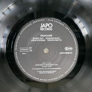 独 BARRY GUY, HOWARD RILEY, JOHN STEVENS, TREVOR WATTS/ENDGAME/JAPO JAPO60028 LPの画像2