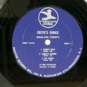 米 JEAN-LUC PONTY/CRITICS’ CHOICE/PRESTIGE PR7676 LPの画像2