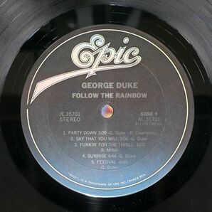 米 GEORGE DUKE/FOLLOW THE RAINBOW/EPIC JE35701 LPの画像2