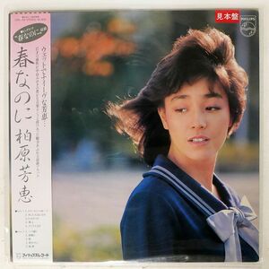 帯付き プロモ 柏原芳恵/春なのに/PHILIPS 28PL50 LP