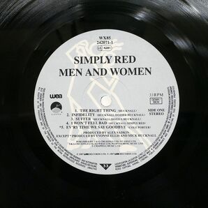 SIMPLY RED/MEN AND WOMEN/WEA WX85 LPの画像2