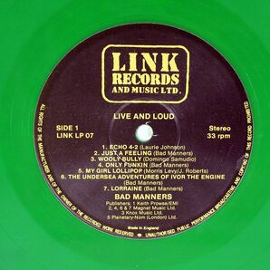 BAD MANNERS/LIVE AND LOUD/LINK LINKLP07 LPの画像2