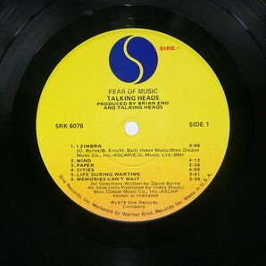TALKING HEADS/FEAR OF MUSIC/SIRE SRK6076 LPの画像2