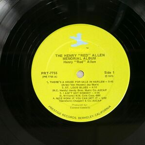 米 HENRY "RED" ALLEN/MEMORIAL ALBUM/PRESTIGE PRT7755 LPの画像2