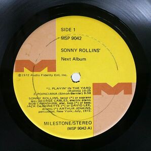 米 SONNY ROLLINS/NEXT ALBUM/MILESTONE MSP9042 LPの画像2