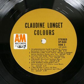 CLAUDINE LONGET/COLOURS/A&M SP4163 LPの画像2