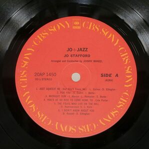 ジョー・スタッフォード/ジョー+ジャズ/CBS/SONY 20AP1450 LPの画像2