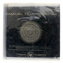 米 EMANUEL FEUERMANN/BEETHOVEN SONATA NO. 3 IN A MAJOR/COLUMBIA ML4678 LP_画像1