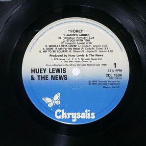 英 HUEY LEWIS & THE NEWS/FORE/CHRYSALIS CDL1534 LPの画像2