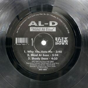 AL-D/MIND AT EASE/JAM DOWN JDO1003 12