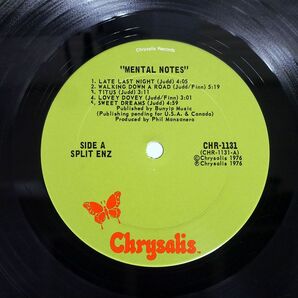 米 SPLIT ENZ/MENTAL NOTES/CHRYSALIS CHR1131 LPの画像2