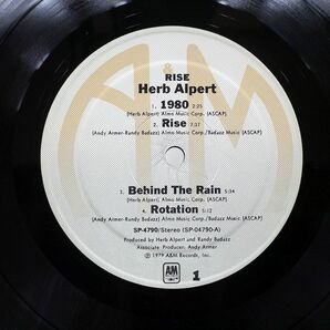 米 HERB ALPERT/RISE/A&M SP4790 LPの画像2