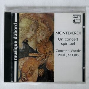 CONCERTO VOCALE/MONTEVERDI: UN CONCERT SPIRITUAL MOTETS A 1,2 ET 3 VOIX/HARMONIA MUNDI HMA901032 CD □