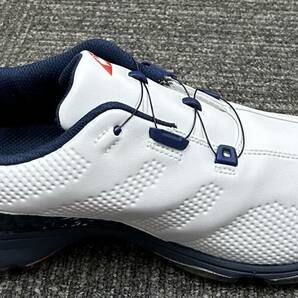 ● le coq sportif  ルコックスポルティフ ゴルフシューズ スパイク 27.5㎝ メンズ 靴 ダイヤル式 ホワイト ブルーの画像9