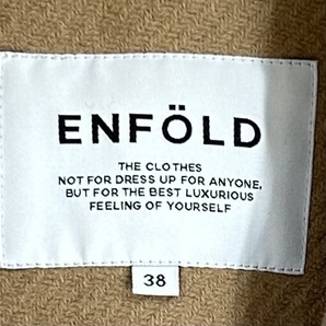ENFOLD エンフォルド コート ハーフコート ウール 38サイズ レディース ベージュ ブラウン アウターの画像3