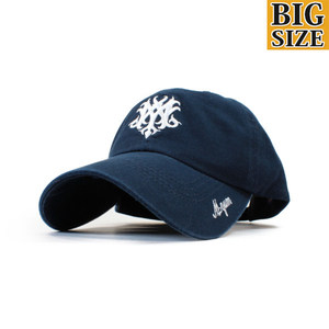 大きいサイズ ビッグサイズ XL キャップ 帽子 メンズ レディース MQUM コットン ローキャップ ネイビー 春夏 トレンド 人気