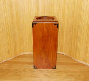  waste basket peace . Showa Retro folkcraft goods tatami. part shop keyaki color height 40cm type stock 5ps.@ equipped.