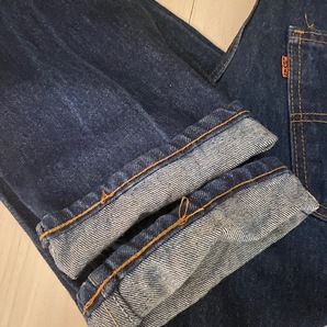 濃紺美品！80'sVintage・LEVI'Sリーバイス505-0217テーパードデニム表記W33L34！裾オリジナル！100円～最落無し！検索40s50s70sBIGE501XX66の画像8