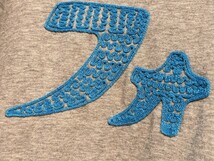  ALDIES　アールディーズ Tシャツ フォース 刺繍 グレー ブルー M 検索メンズ レディース Force Embroidery T/フォースエンブロイダリーT_画像9