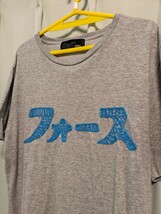  ALDIES　アールディーズ Tシャツ フォース 刺繍 グレー ブルー M 検索メンズ レディース Force Embroidery T/フォースエンブロイダリーT_画像2