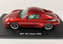 PORSCHE RUF RK Coupe (base997) 2006Year Red Metallic 1/43Scale Spark製_画像1