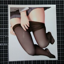 黒タイツ　チラ見せセクシーガール　jk japanese 女子高生　セクシーステッカー_画像2