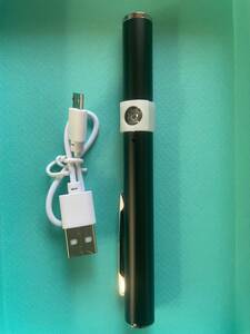 [充電式 365nm UVライト] USB充電 ブラックライト 紫外線ライト ネイル レジン硬化 残留蛍光剤 微細カビ 偽造対策 蓄光に 本体:ブラック