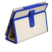即決・送料込)【キャンバスケース】Case-Mate iPad 4/3/2 対応 Trimmed Canvas Slim Stand Case Marine Blue/White_画像5