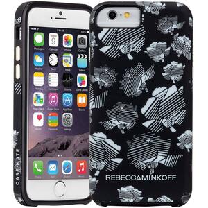 即決・送料込)【REBECCA MINKOFF×Case-Mate】iPhone 6s/6 Hybrid Tough Print REBECCA MINKOFF B&W Striped Floral