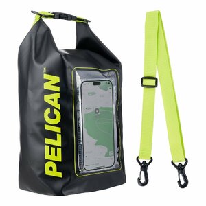 即決・送料込)【Pelican】防水ドライバッグ Marine Water Resistant Dry Bag 5L - Black/Yellow iPhone等の7インチ程度までのスマホ対応
