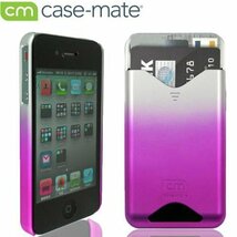 即決・送料込)【カードホルダー付き】Case-Mate iPhone 4s/4 用 ID Case マット・ロイヤル・ピンク_画像1