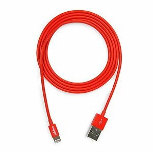 即決・送料込)【1.2メートルのLightningケーブル Apple 認定品】ahha Apple 通信 ＆ 充電 用 Lightning Cable 1.2m Donutstring Red