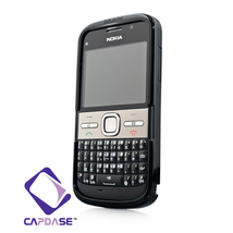 即決・送料込)【2種の素材を使ったケース】CAPDASE Nokia E5 Soft Jacket Fuze クリアー/ソリッド・ブラック_画像2