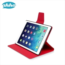 即決・送料込) ahha iPad Air Smart Flip Case スタンド機能つき ブックタイプ フォルダー ケース ブラック/レッド_画像4