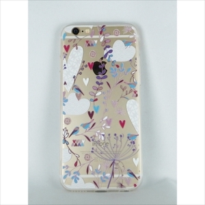 即決・送料込)【クリアーソフトタイプケース】がうがう！iPhone 6s Plus/6 Plus DESIGN PRINTS Soft Clear Case Bird