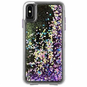 即決・送料込)【暗闇で光を放つ幻想的なケース】Case-Mate iPhoneXS Max Waterfall-Purple Glow