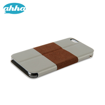 即決・送料込)【スリムな手帳型ケース】ahha iPhone6s Plus/6 Plus ROCHA Fashion Flip Case Charcoal Grey (ストラップホール付)_画像5