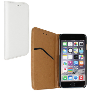 即決・送料込)【光沢レザー調手帳型ケース】PREMIUM iPhone 6s/6 Leather Style Case White