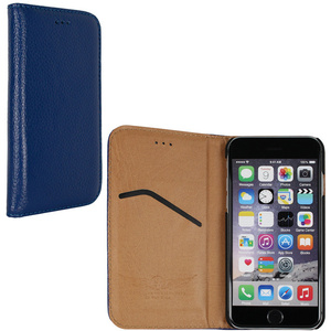 即決・送料込)【エンボスレザー調手帳型ケース】PREMIUM iPhone 6s Plus/6 Plus Emboss Leather Style Case Blue