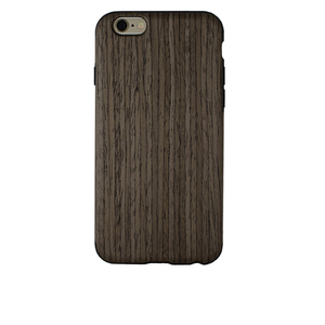 即決・送料込)【木目調TPU製ソフトケース】Fashion iPhone6s Plus/6 Plus Wood Style TPU Case Type1 Black Brown